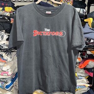 Vintage 90s The Dictators Punk Band Faded Black Shirt Size Large